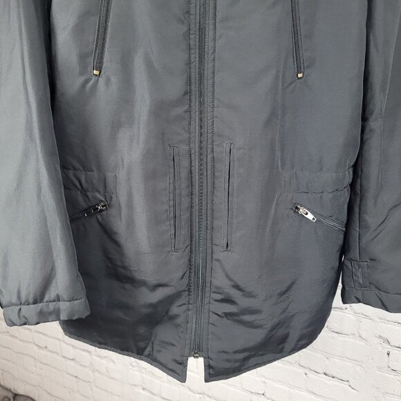 Zara Man Black Full Zip Knit Collar Lightweight Zip Pockets Jacket Size Large L - Picture 7 of 14